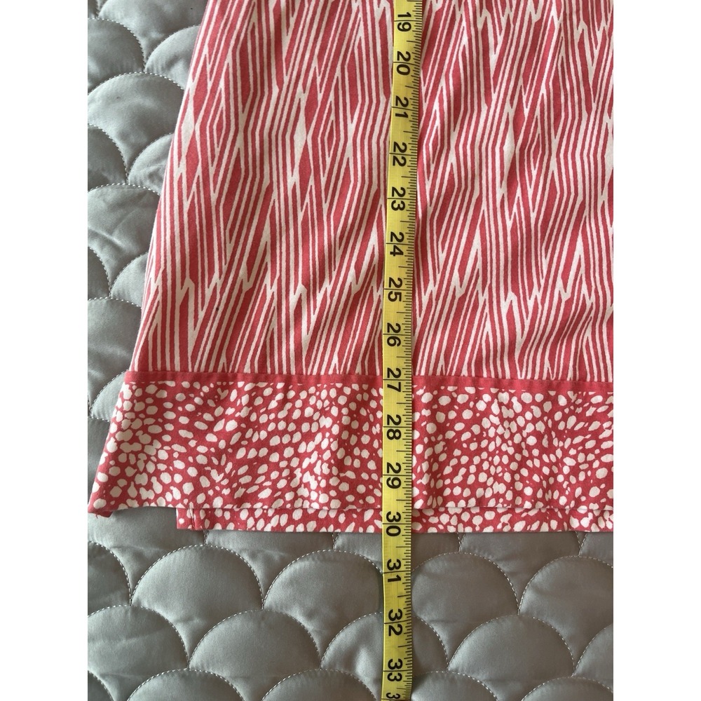 Coolibar Y Neck Sun Protection Coral Medium Print Stretch Shift Dress Coverup - Picture 5 of 6